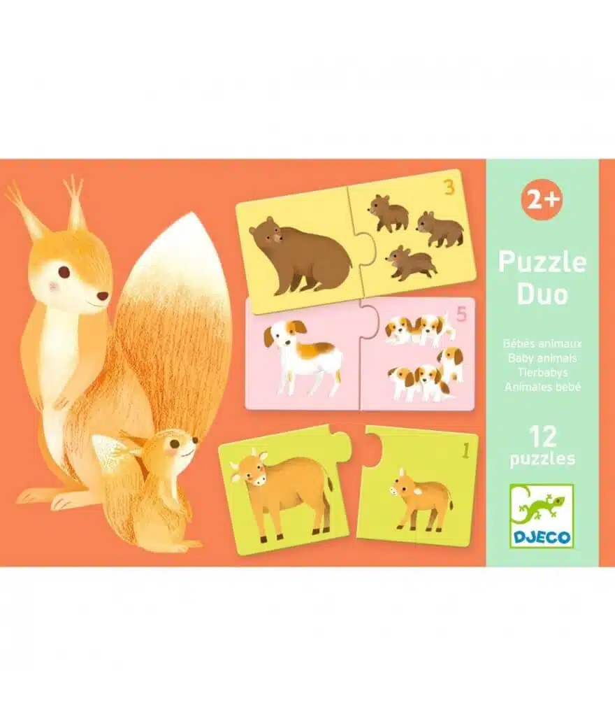 Puzzle Duo - Baby Dieren - 12 puzzels