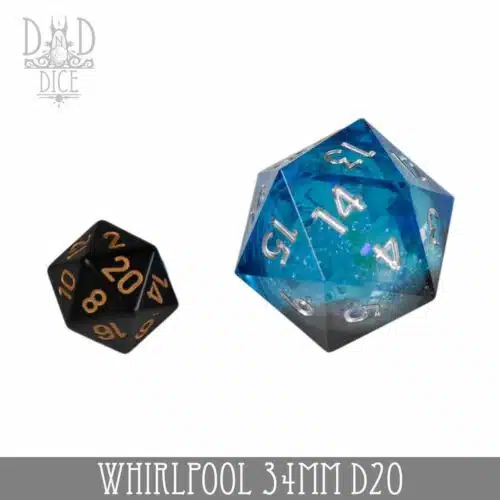 Whirlpool - 34mm Oversized Liquid Core Spindown d20