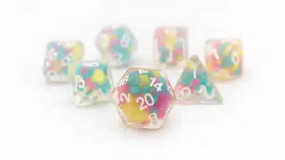 Lucky Charm Glowworm - Dice Set - 8 Stuks