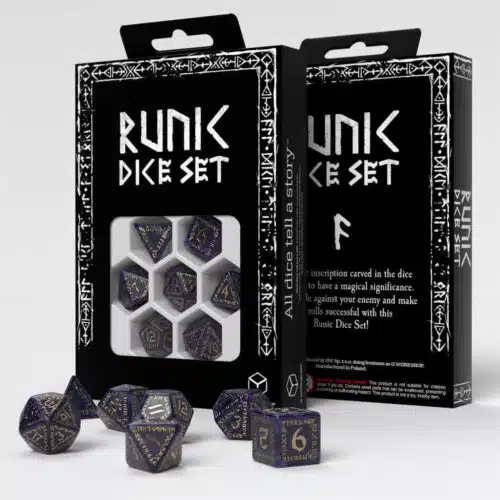Mixed-Blue & Gold - Polydice Set - 7 stuks