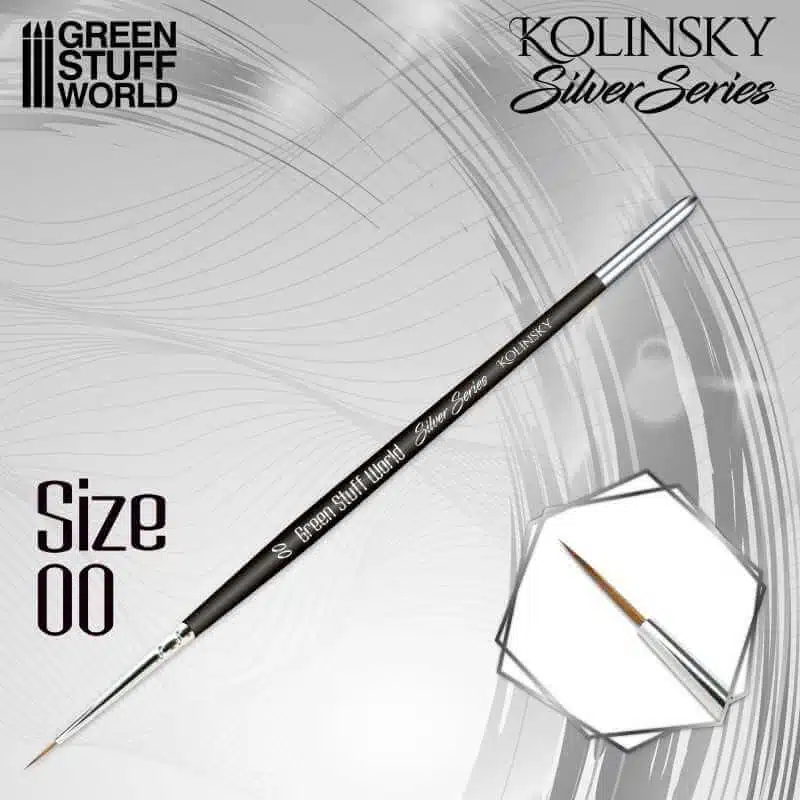 Size 00 - Kolinsky Brush - SILVER SERIES