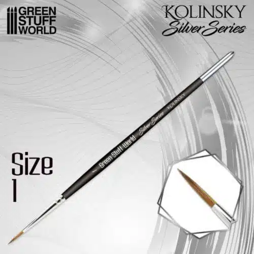 Size 1 - Kolinsky Brush - SILVER SERIES