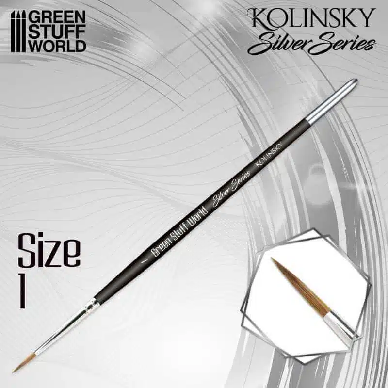 Size 1 - Kolinsky Brush - SILVER SERIES