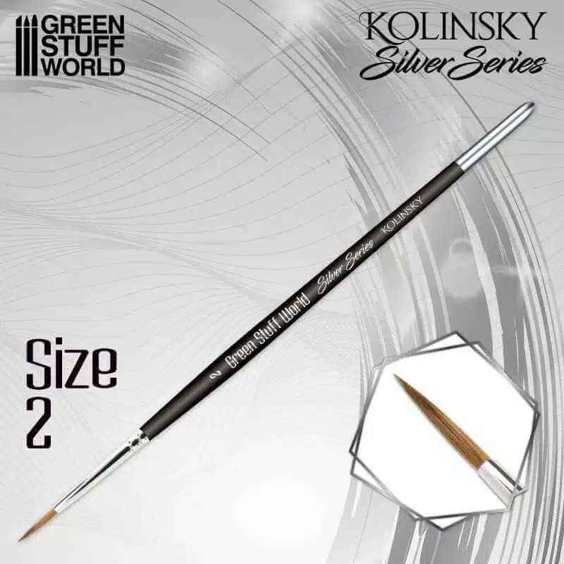 Size 2 - Kolinsky Brush - SILVER SERIES