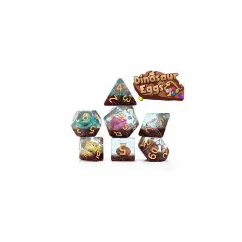 Dinosaur Eggs Dice - 7 stuks