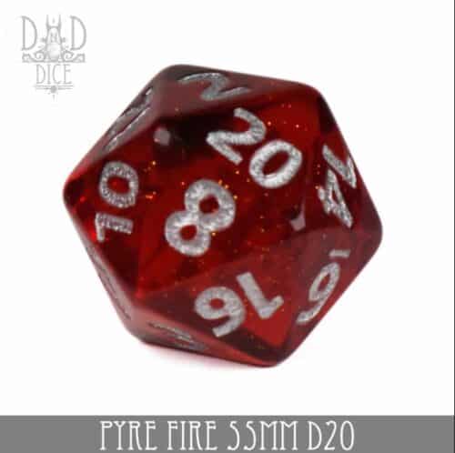 Pyre Fire - Oversized D20 - 55mm
