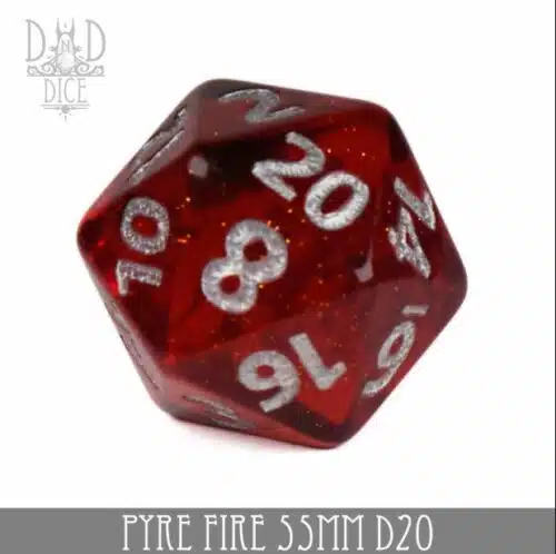 Pyre Fire - Oversized D20 - 55mm