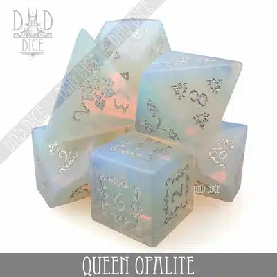 Queen Opalite - Gemstone Dice set - 7 stuks