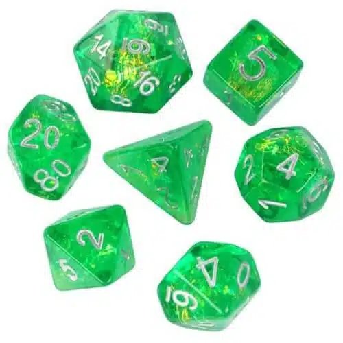 CandyPaper Groen - Dice set - 7 stuks