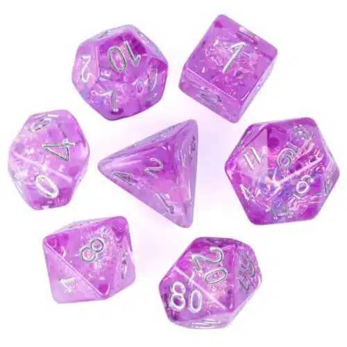 CandyPaper Paars - Dice set - 7 stuks