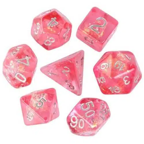 CandyPaper Rood - Dice set - 7 stuks