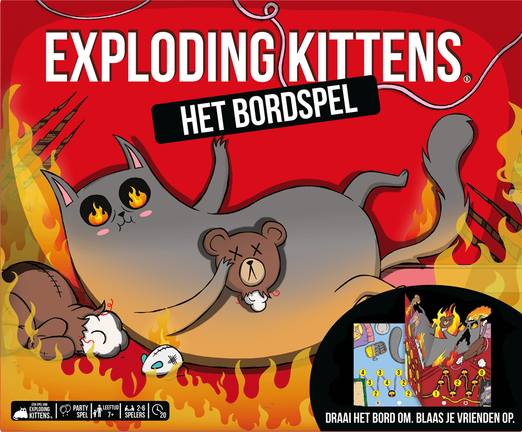 Exploding Kittens A Game Of Cat & Mouth - Snel Actiespel Voor 2 Spelers - Leuk Bordspel Voor Het Gezin