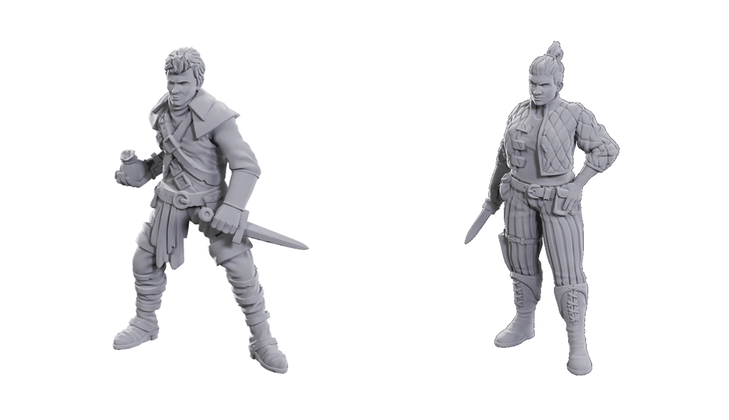 Male & Female Cutpurses - Unpainted Miniatures