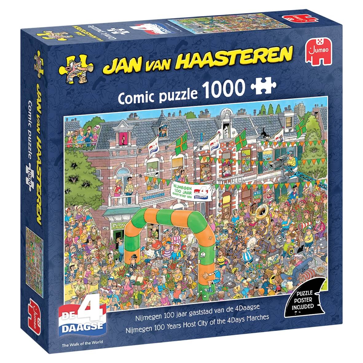 Nijmegen 100 Jaar Gaststad van de 4-Daagse - Jan van Haasteren - 1000 stukken puzzel