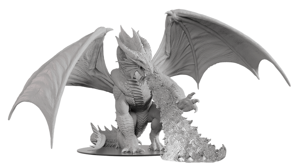 Gargantuan Bahamut - D&D Unpainted Miniature