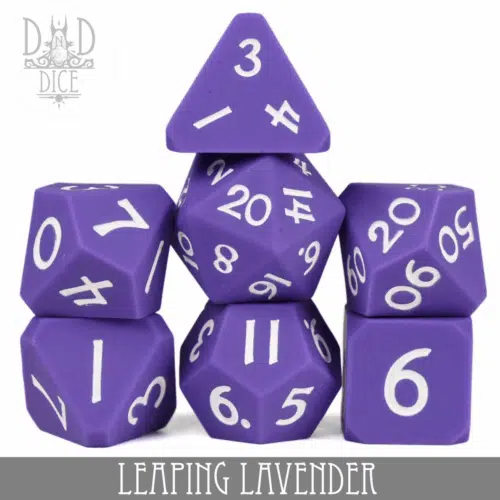 Leaping Lavender - Rubber Dice set - 7 stuks