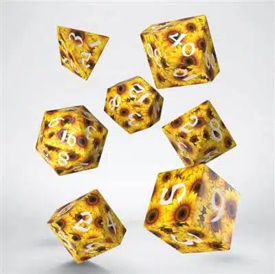 Sunflower- Full Art Dice Set - 7 stuks