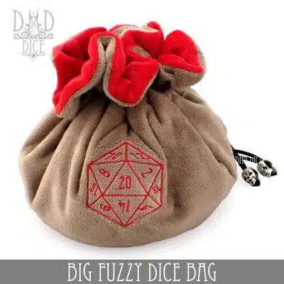 Tan - Big Fuzzy Dice Bag