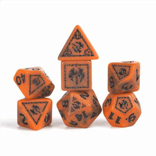 Barbarian Orange - D&D Adventure Dice set - 16 stuks
