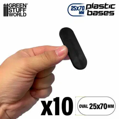 Black - Plastic Pill Base 25x70mm - 6 stuks