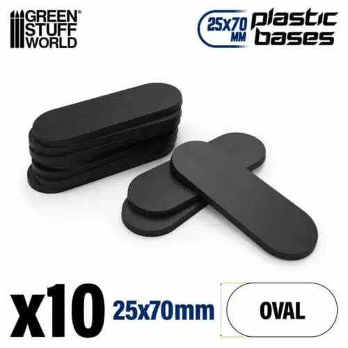 Black - Plastic Pill Base 25x70mm - 6 stuks