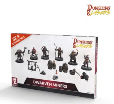Dwarven Miners - Pre-painted Dungeons & Lasers