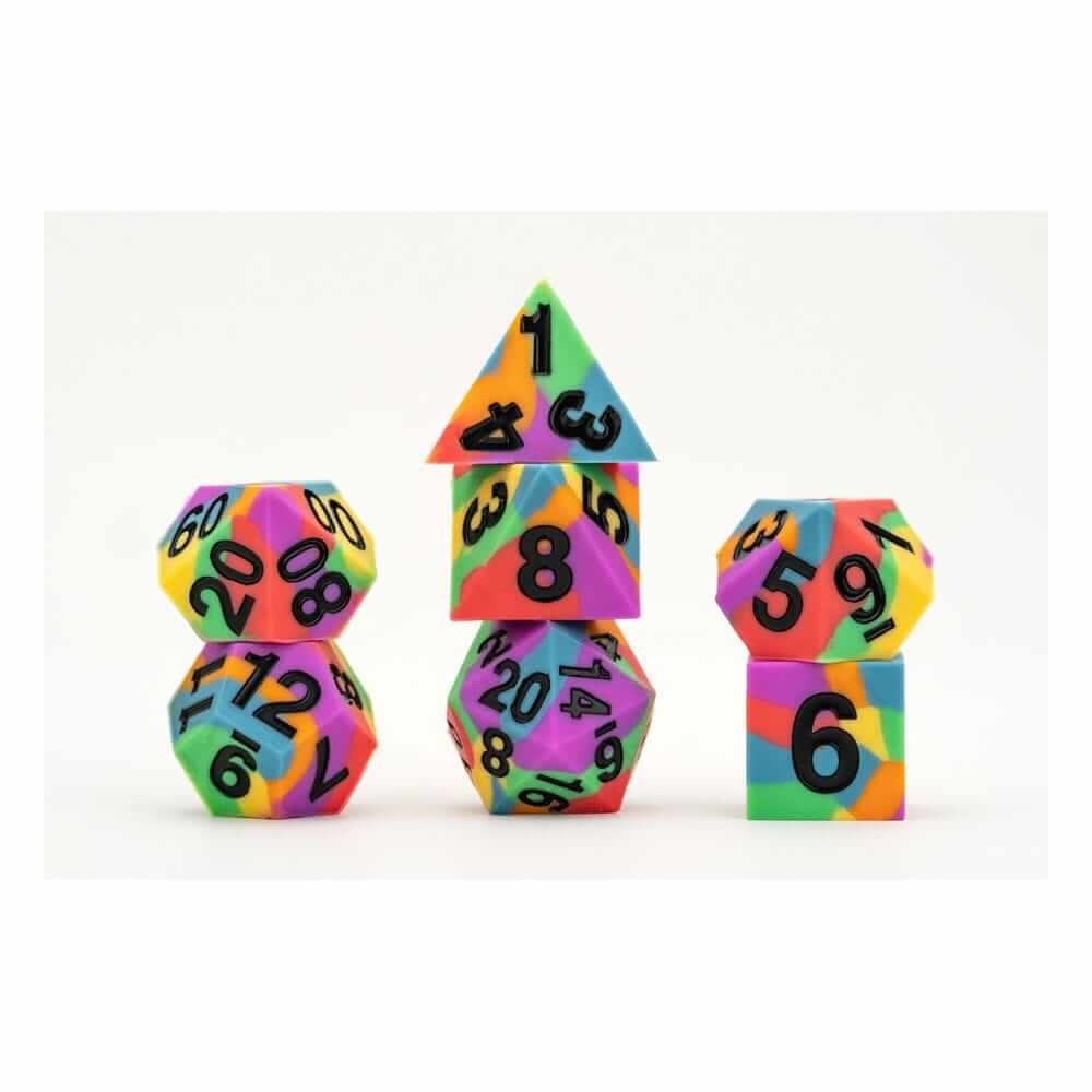 Regenboog Pride Dice Set - 7 stuks