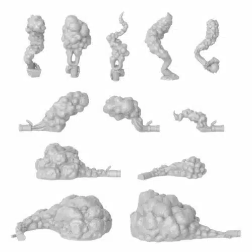 12x Smoke & Stun Grenades - Unpainted Miniatures