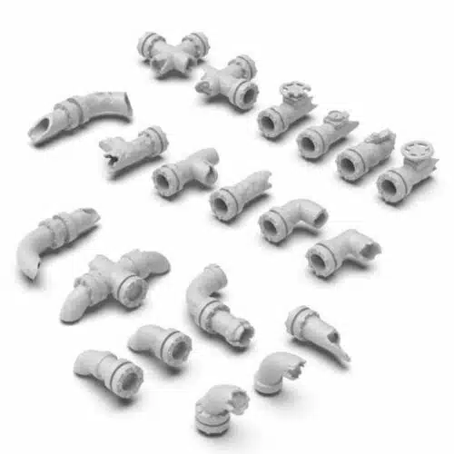 20x Damaged Pipes - Unpainted Miniatures