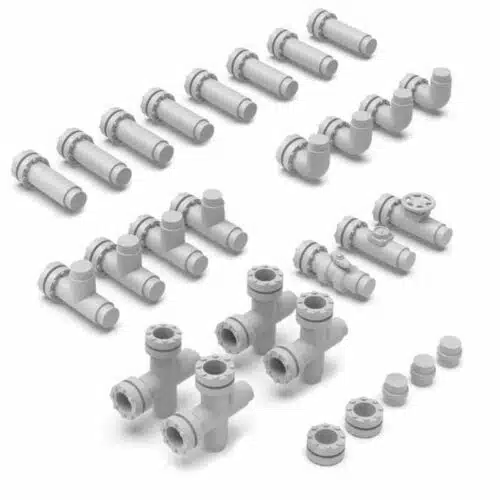 28x Modular Pipes - Unpainted Miniatures