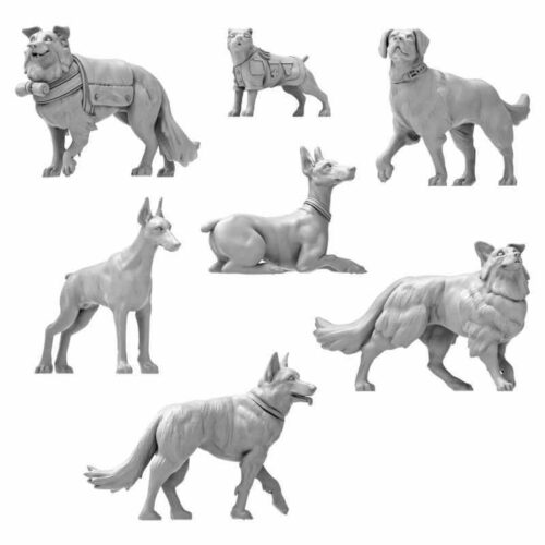 7x War Dogs - Unpainted Miniatures