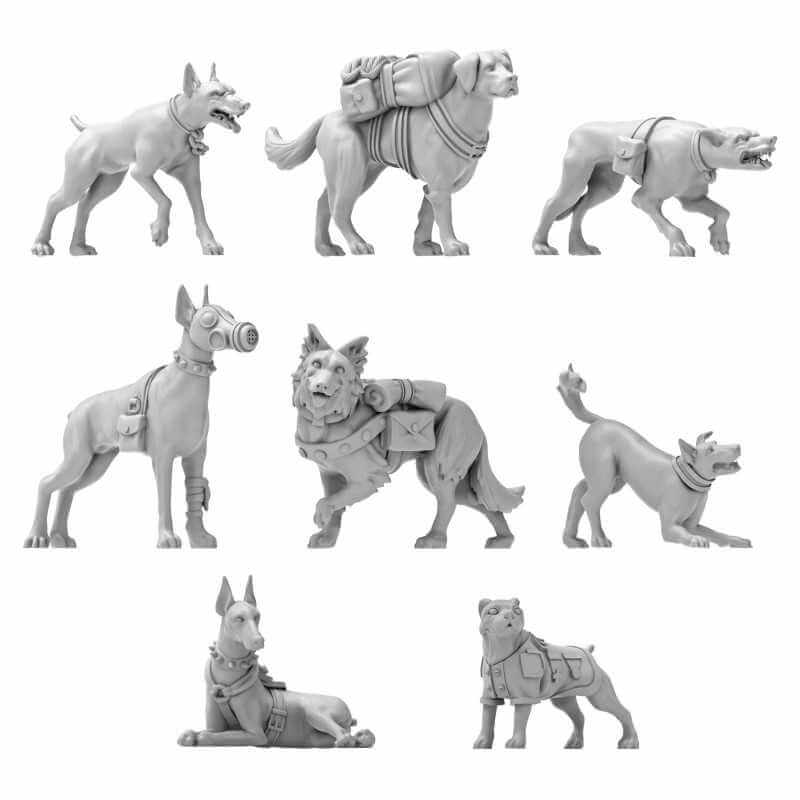 9x War Dogs - Unpainted Miniatures