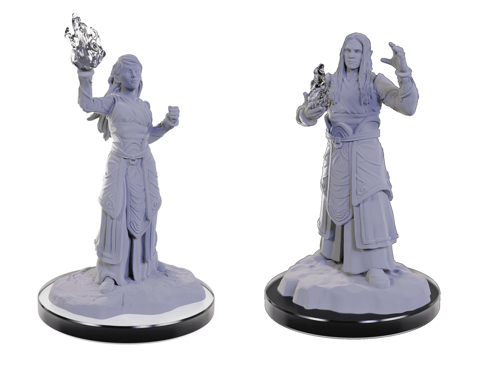 Elf Wizards - Unpainted D&D Miniatures