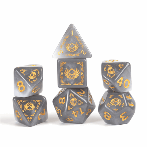 Paladin White/Grey - D&D Adventure Dice set - 14 stuks