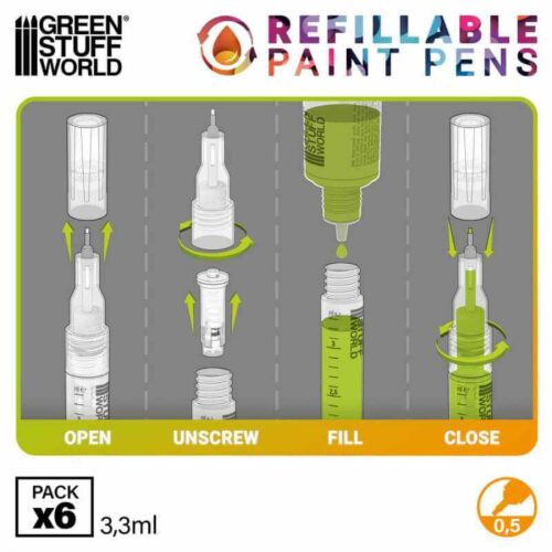 Refillable Paint Pens - 0.7