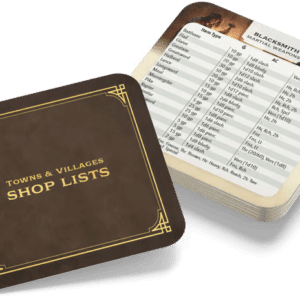 Towns & Villages Shop Cards - D&D 5.0