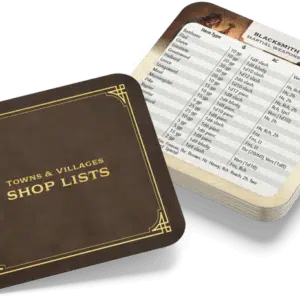 Towns & Villages Shop Cards - D&D 5.0