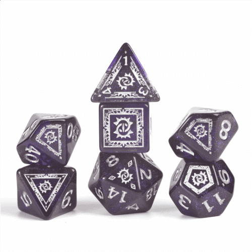 Warlock Purple - D&D Adventure Dice set - 16 stuks
