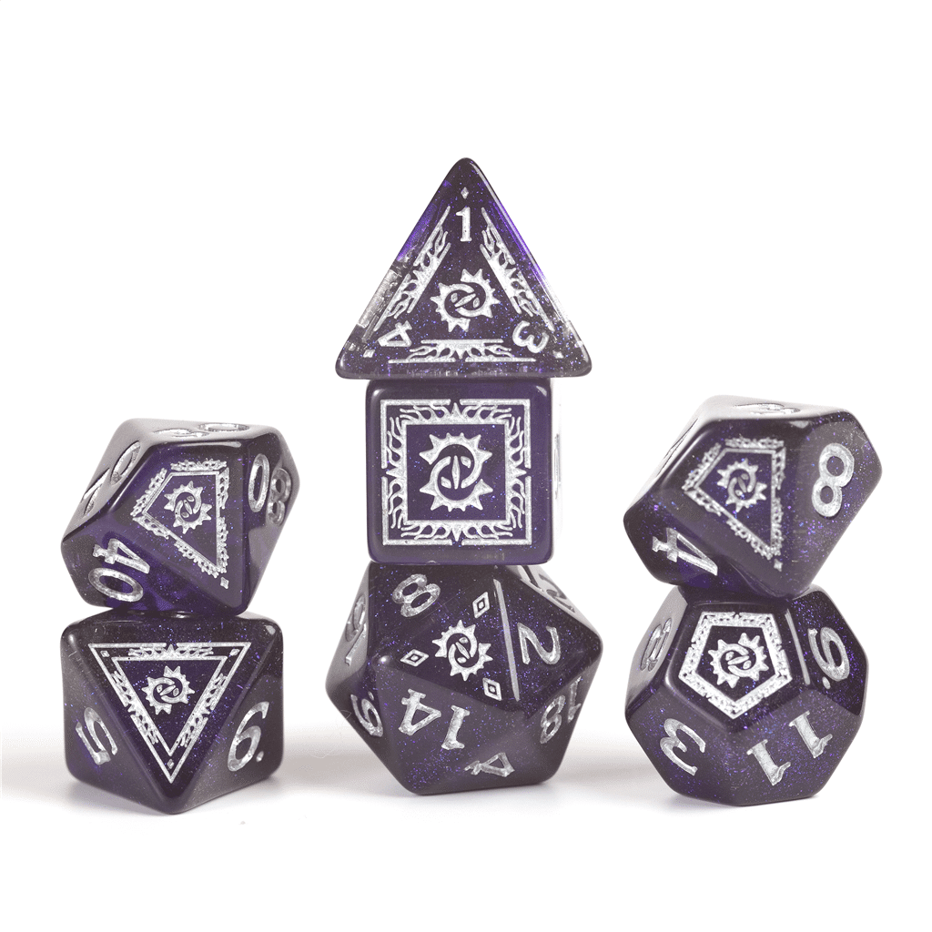 Warlock Purple - D&D Adventure Dice set - 16 stuks