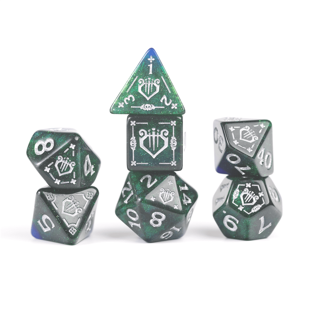 Bard Blue - D&D Adventure Dice set - 15 stuks