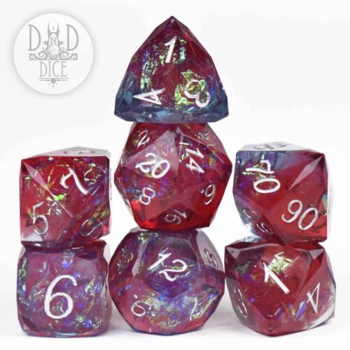 Crown Jewels: Bordeaux - Handmade Dice set - 7 stuks