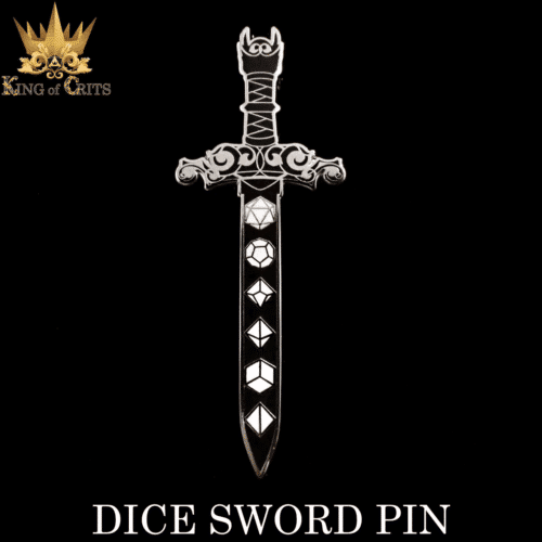 Dice Sword - Enamel Pin