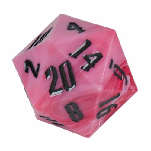 Marbled Fuchsia- Oversized D20 - 55mm