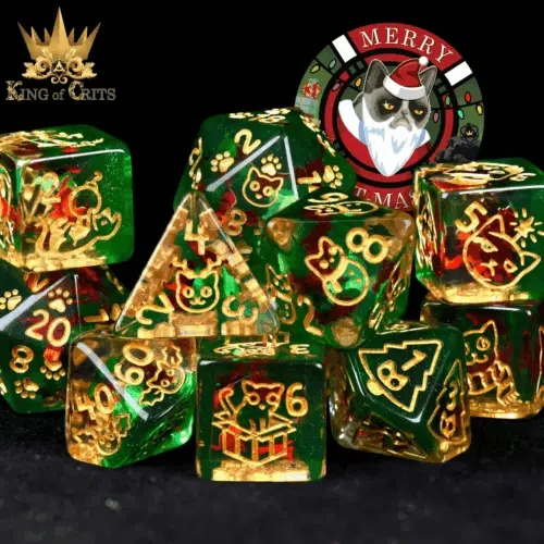 Merry CatMas - Dice set - 11 stuks