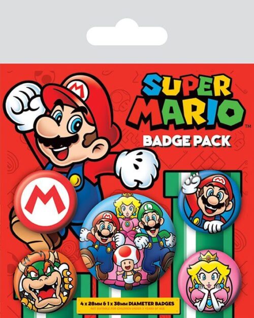 Super Mario - Badge Button Pack - Nintendo