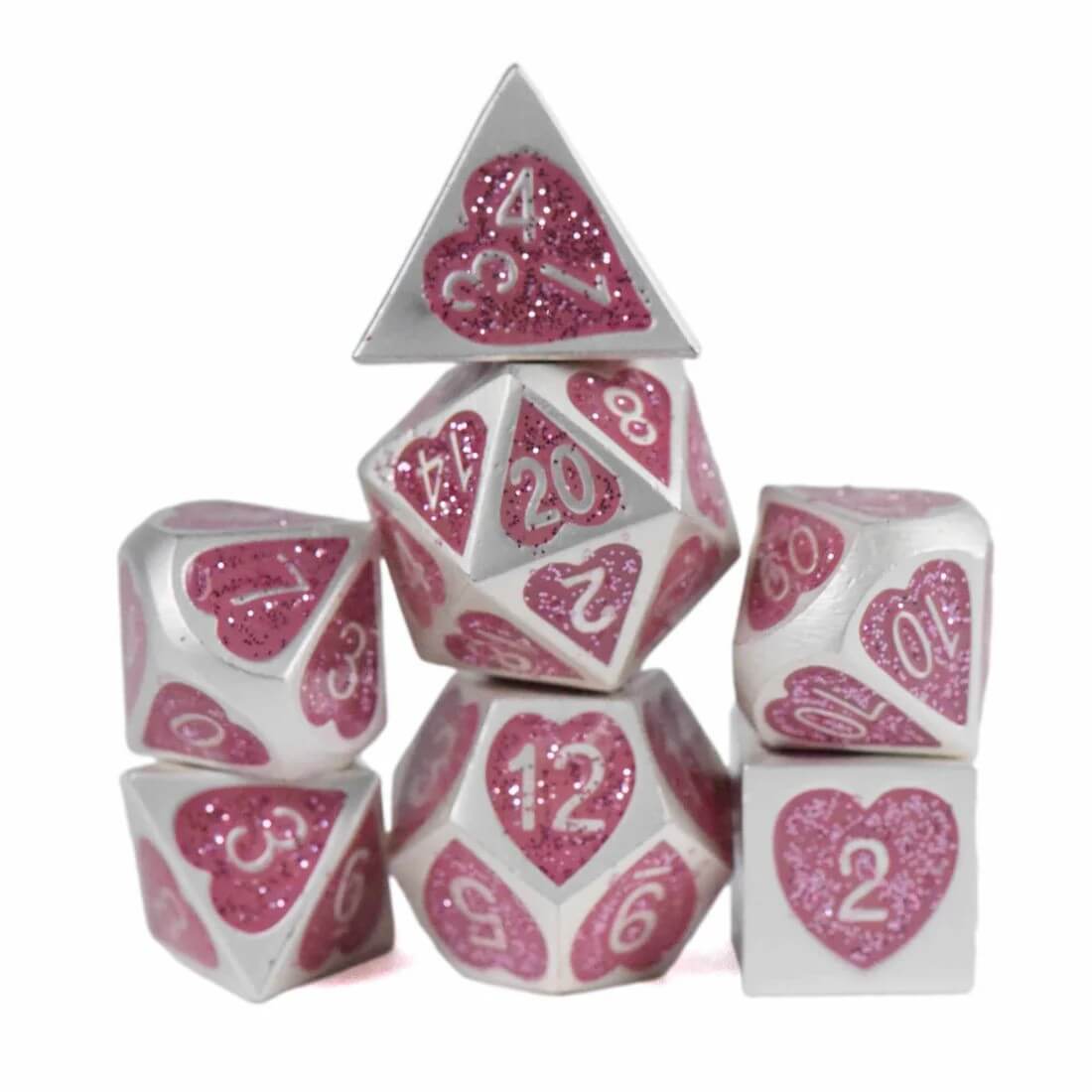 Tender Heart - Metal Dice set - 7 stuks