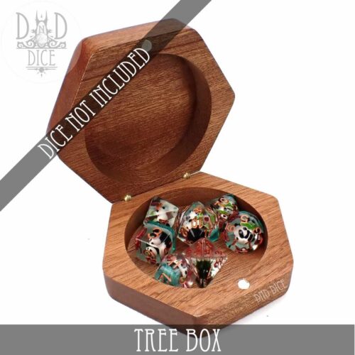 Wooden Tree Dice Box