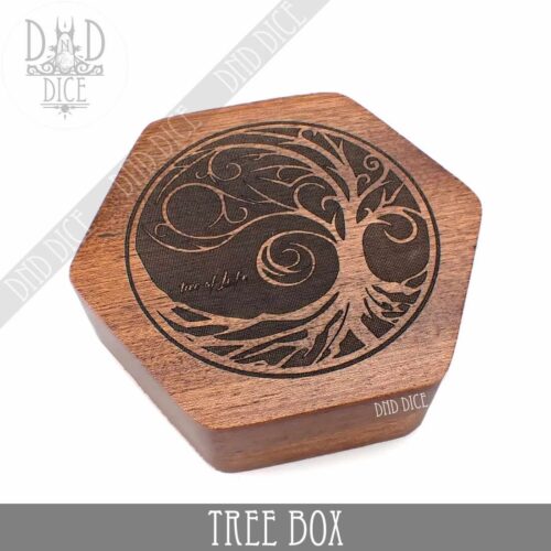 Wooden Tree Dice Box