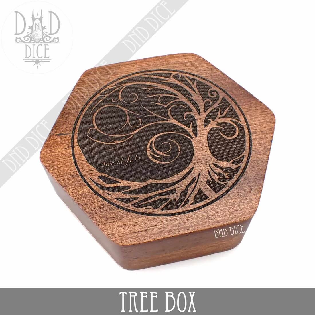 Wooden Tree Dice Box