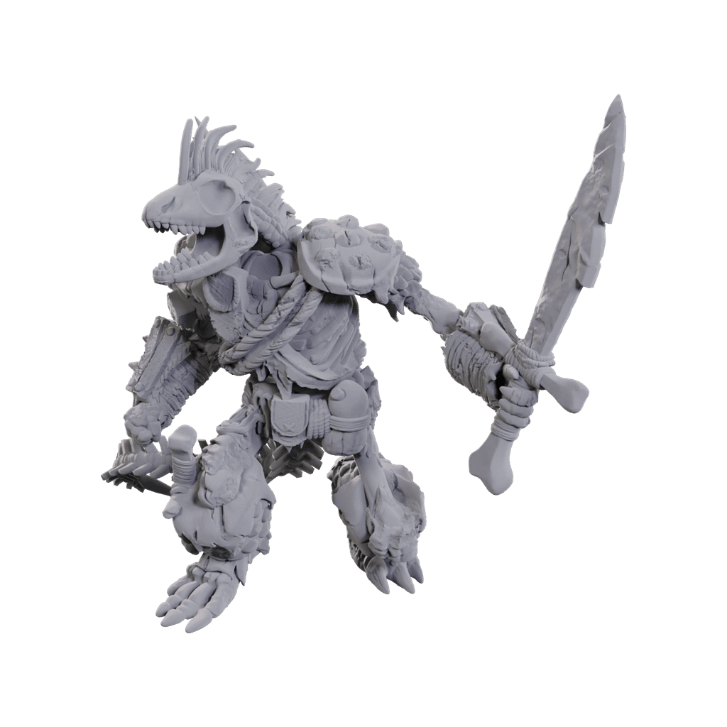 Lizardfolk Skeleton - Unpainted D&D Miniatures